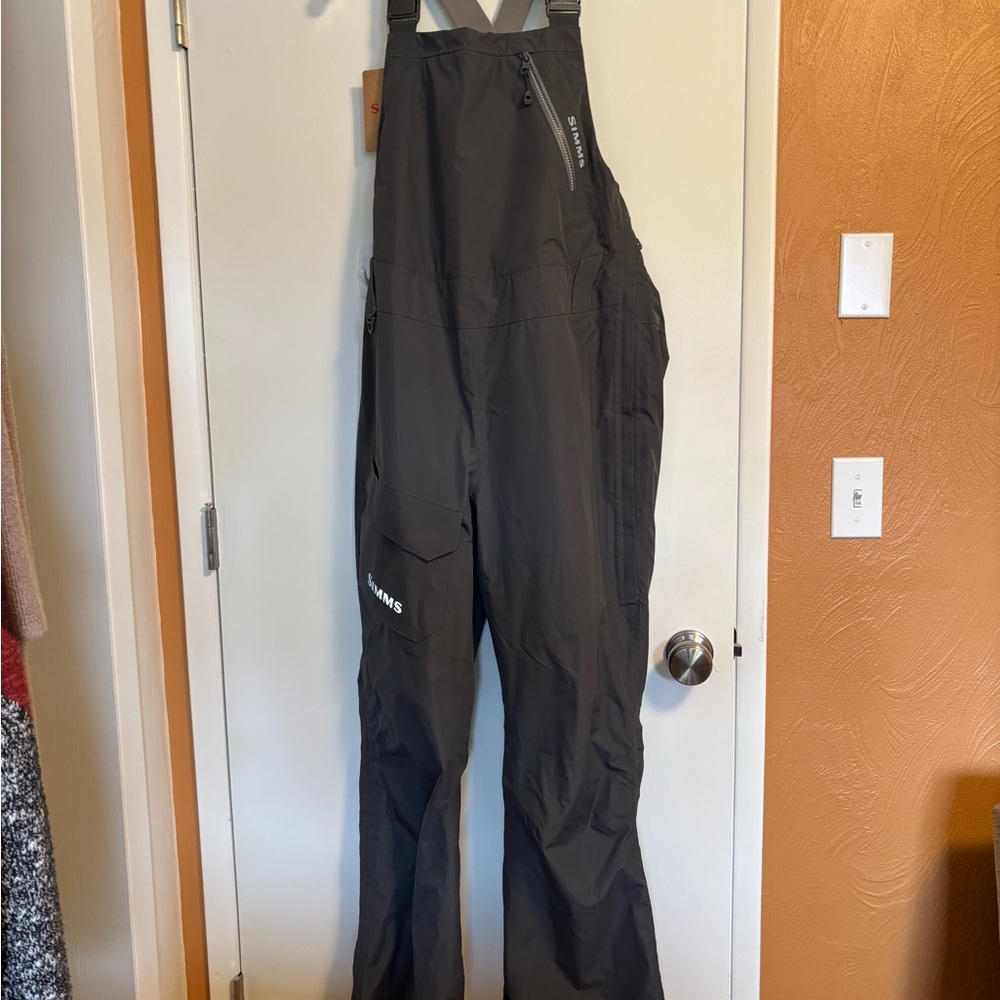Simms Black Fishing Bib Overalls
